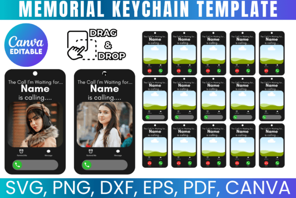 Download Memorial Keychain Canva Template - Premium Resources