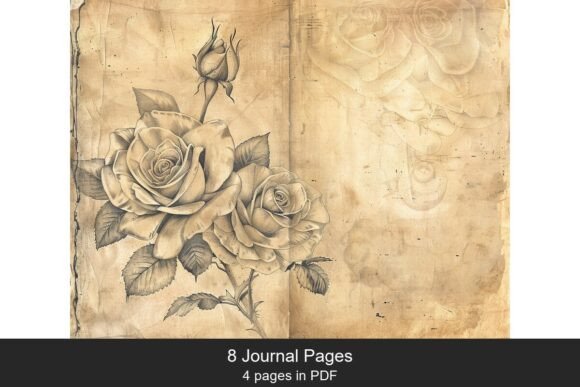 Download Vintage Rose Grunge Journal Pages - Grunge journal pages Collection