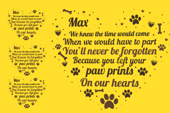 Download Pet Memorial Gift Card Graphic Design - Memorial gift Collection