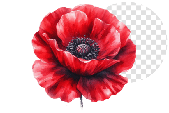 Download Poppify Watercolor Red Poppy Clipart - Premium Bundle