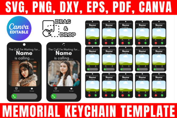 Download Memorial Keychain Canva Template - Premium Resources