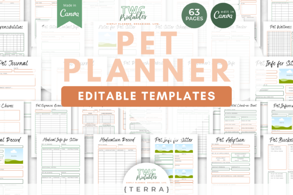Download Pet Planner Canva Templates | TERRA - Premium Resources